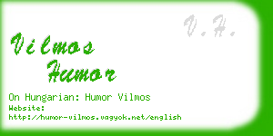 vilmos humor business card
